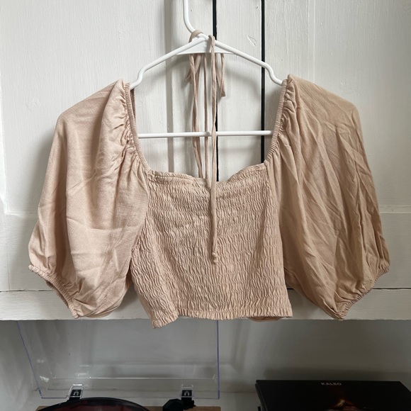 Wild Fable Halter Puff Sleeve Top - Picture 3 of 3